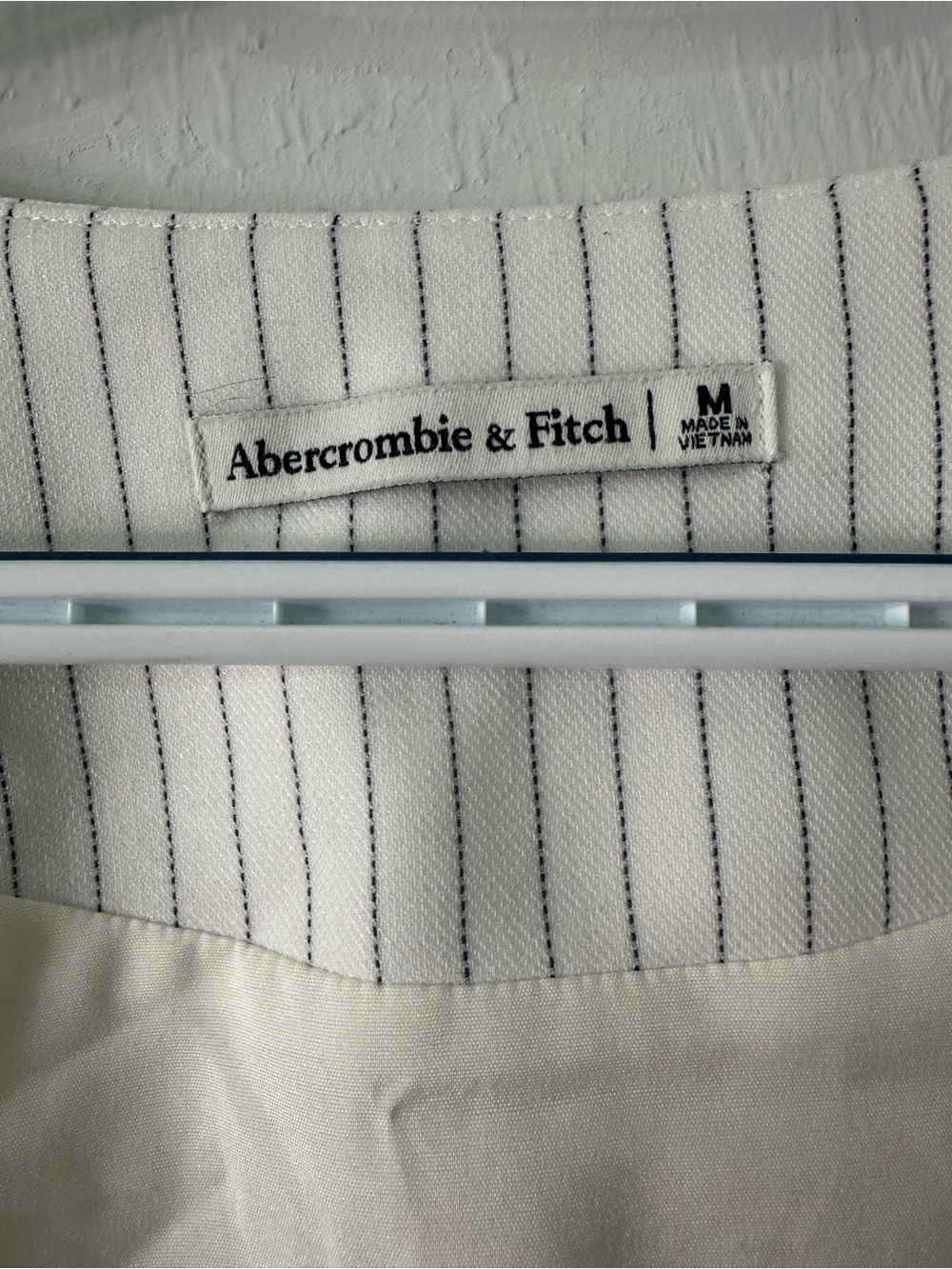 Abercrombie & Fitch White Pinstripe Button-Front Camisole - Picture 2 of 15